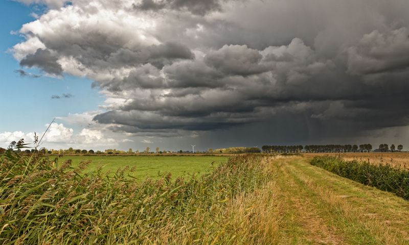 Ackerfläche / aufziehendes Unwetter